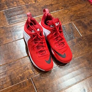 Nike Men's Red and Black LeBron Zoom Witness 2 LIKE NEW